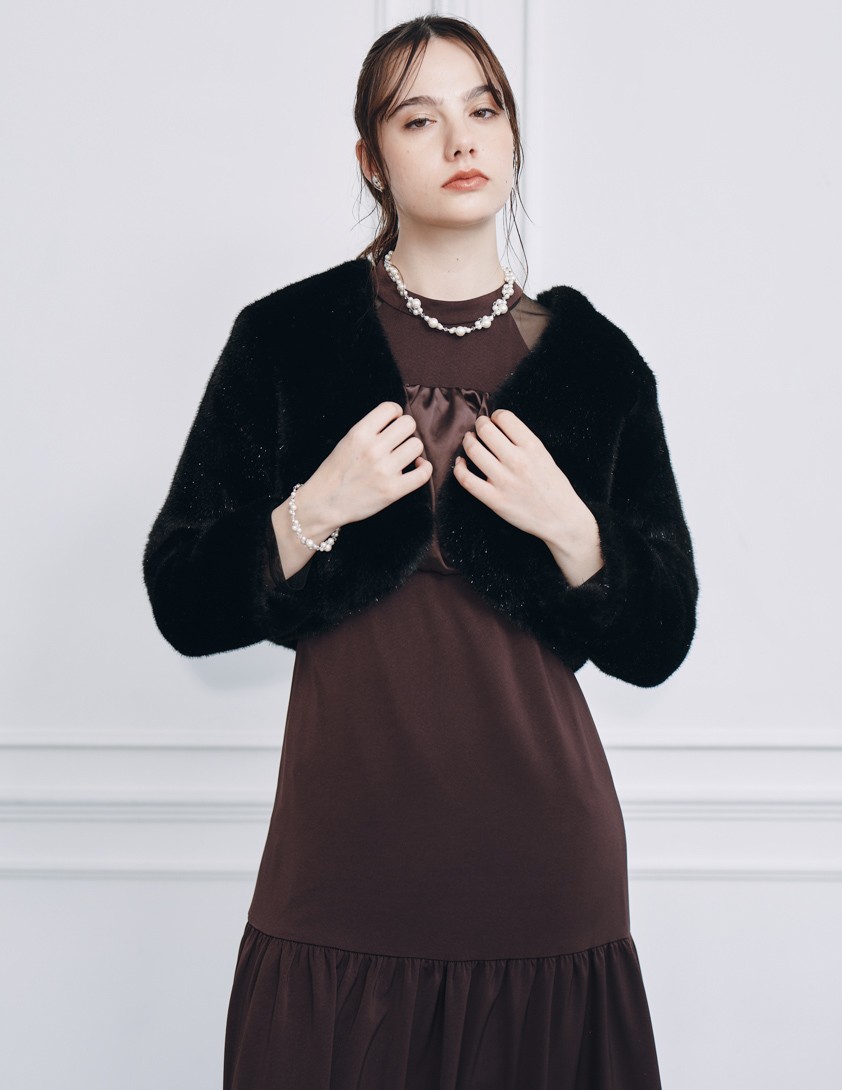 フィルムラメフェイクファージャケット の画像4