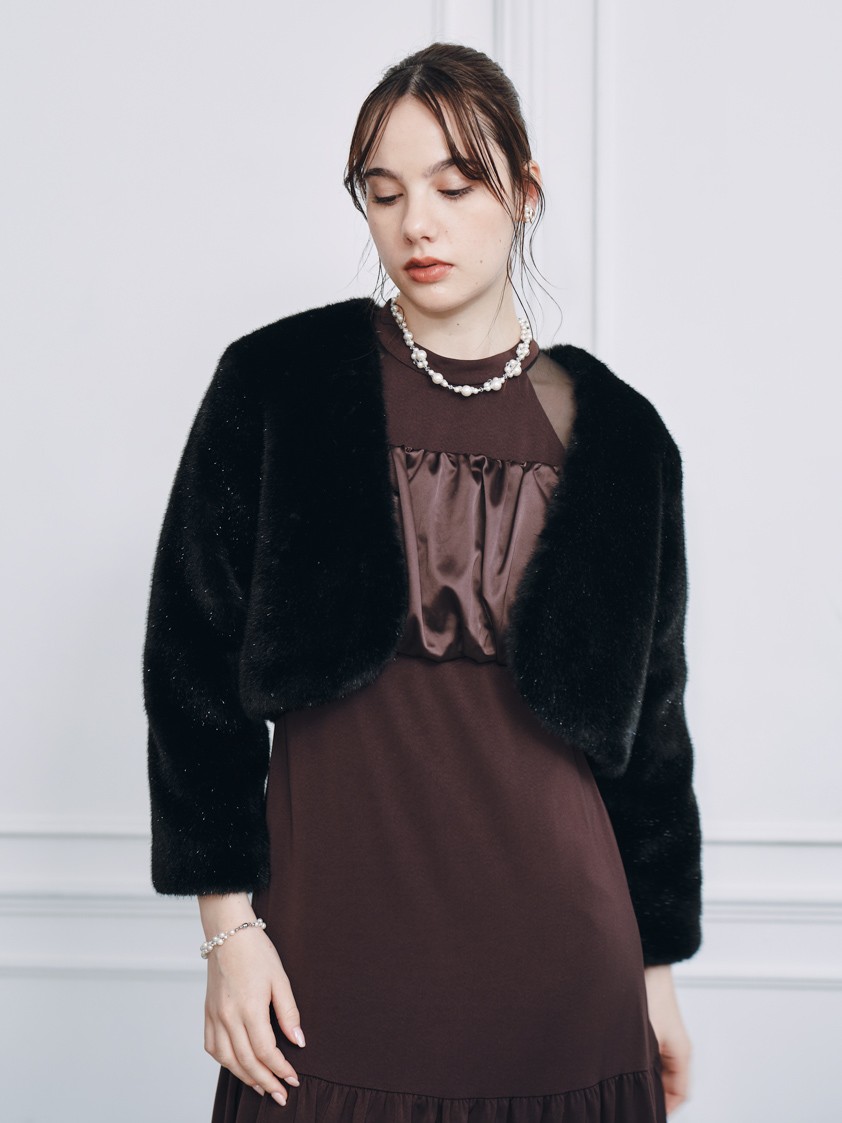 フィルムラメフェイクファージャケット の画像5