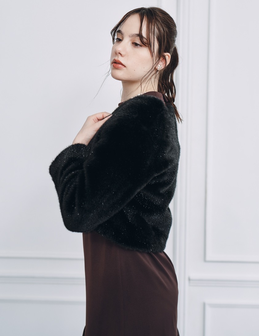 フィルムラメフェイクファージャケット の画像6