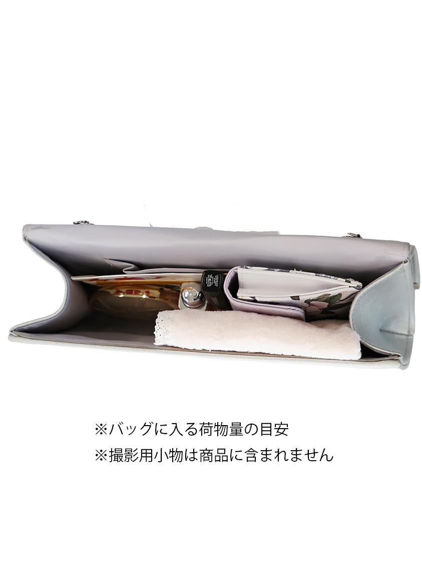 ストレートフラップフェイクレザークラッチバッグ の画像4