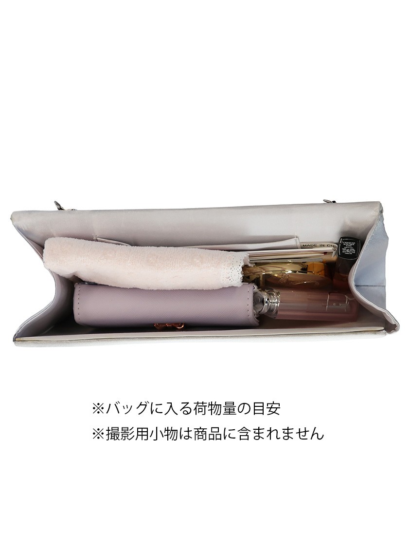 サテンプリーツレター型クラッチバッグ の画像4