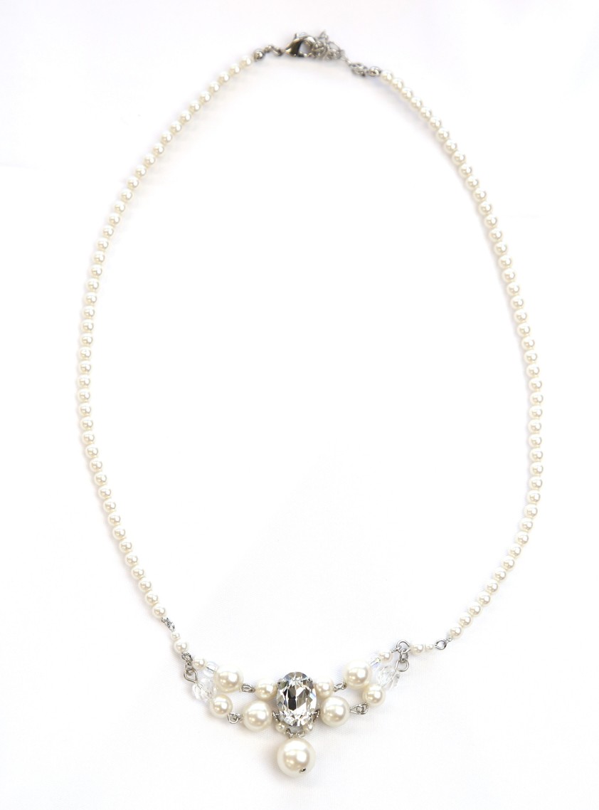 ビジュー＆パールネックレス の画像1