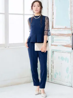 袖レースペプラム
セットアップパンツ