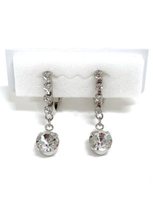 4連ストーン下がりガラスイヤリング の画像2