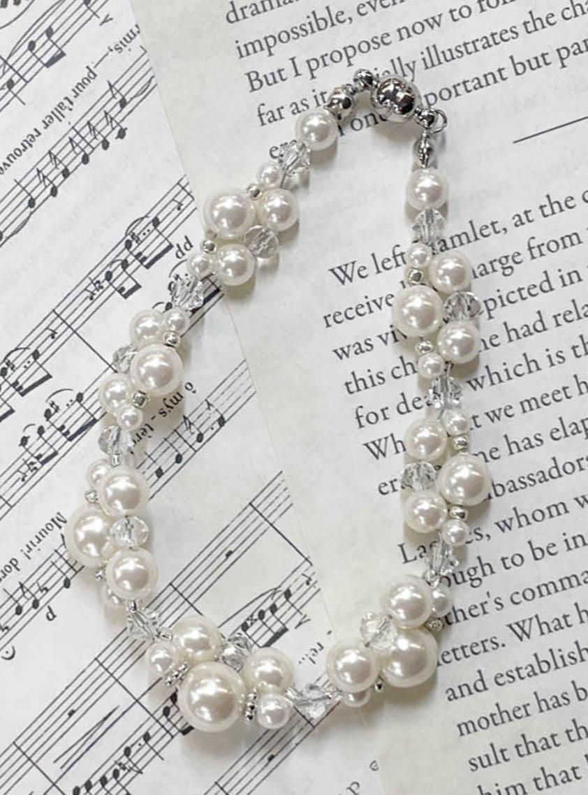 パールビジュー付きブレスレット の画像1